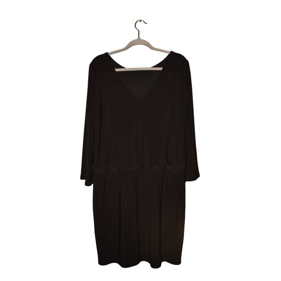 WHITE HOUSE BLACK MARKET NEW $120 Rhinestone 3/4 Sleeve Drop Waist Dress XL - Picture 2 of 3